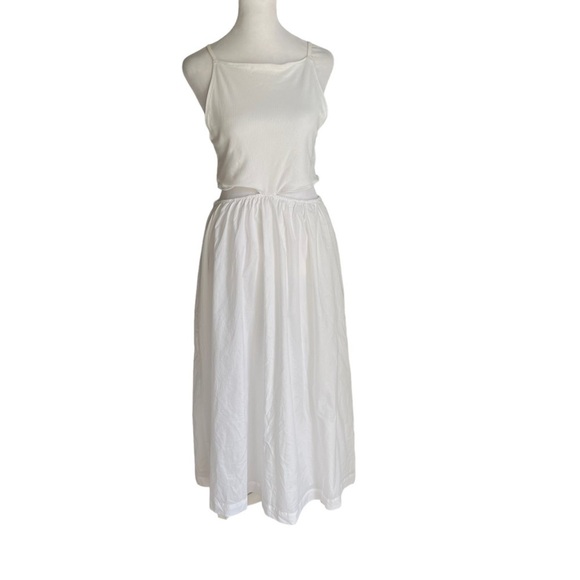 Abercrombie - NEW Mixed Fabric Cut Out Midi Dress Sz M - Picture 4 of 16